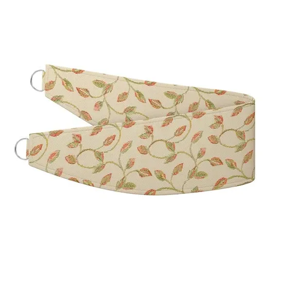 Curtain Tieback with Floral Design - Terracotta