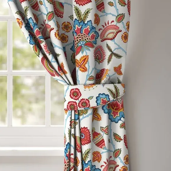 Curtain Tieback with Floral Print - Multicoloured