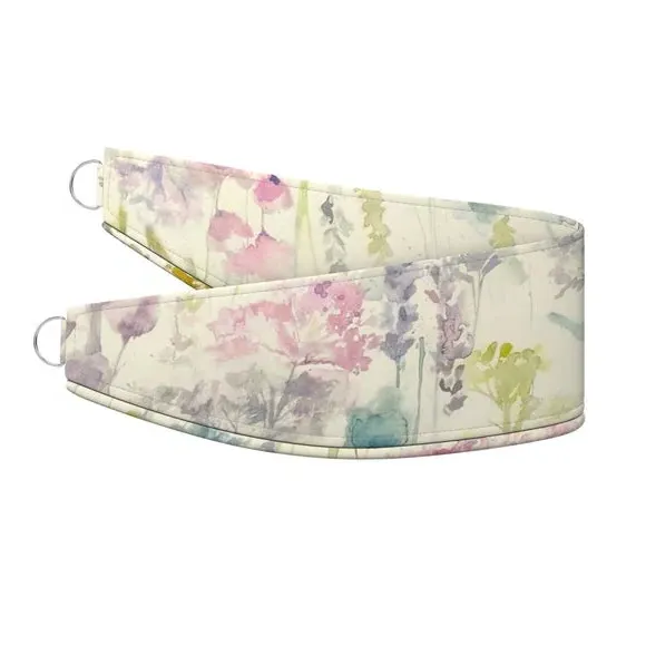 Curtain Tieback with Floral Print - Purple, Cotton
