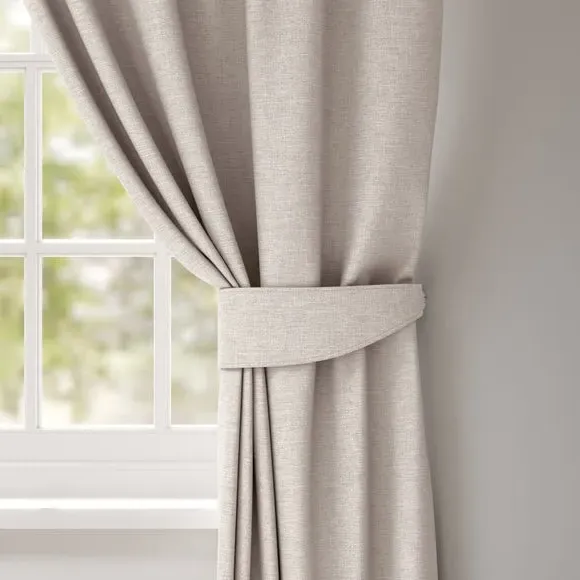Curtain Tieback with Geometric Design - Dove