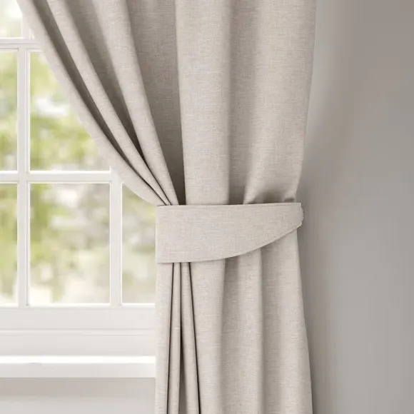 Curtain Tieback with Geometric Design - Ivory