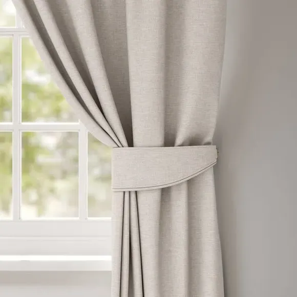 Curtain Tieback with Geometric Design - Ivory