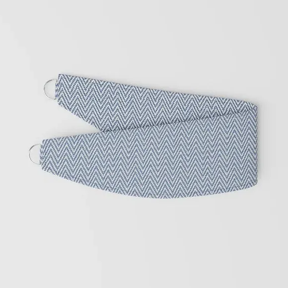 Curtain Tieback with Geometric Design - Navy