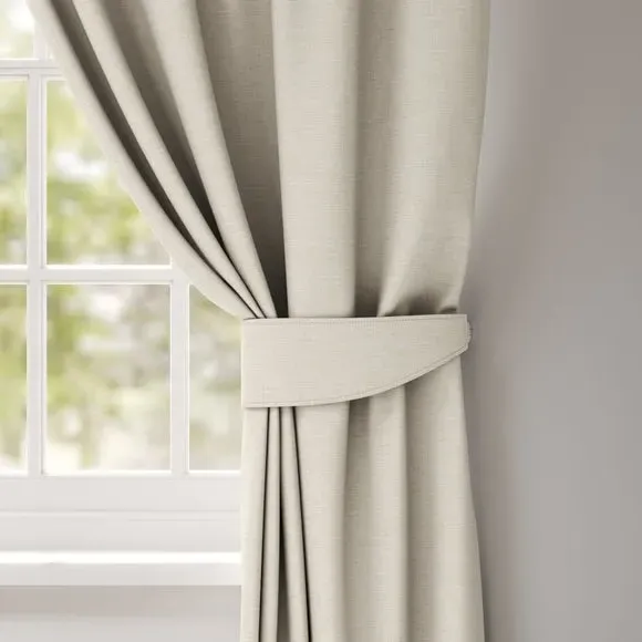 Curtain Tieback with Geometric Design - Oyster