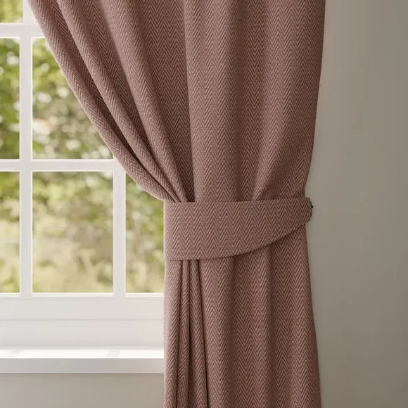 Curtain Tieback with Geometric Design - Ruby