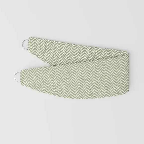 Curtain Tieback with Geometric Design - Sage