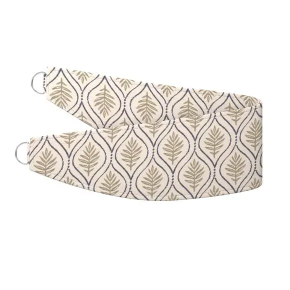 Curtain Tieback with Geometric Print - Sand