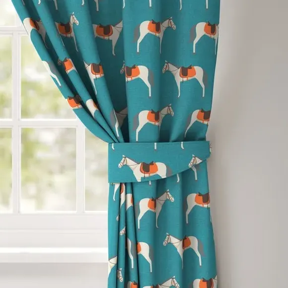 Curtain Tieback with Horse Design - Jade image