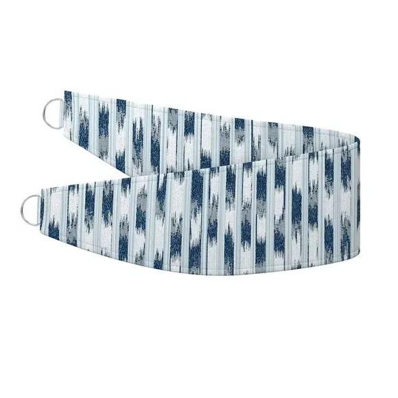 Curtain Tieback with Jacquard Design - Indigo