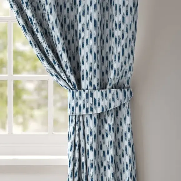 Curtain Tieback with Jacquard Design - Indigo image