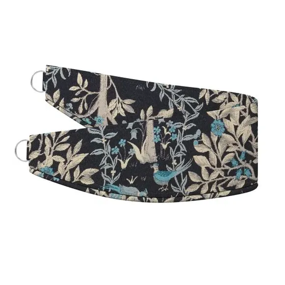 Curtain Tieback with Jacquard Design - Ink