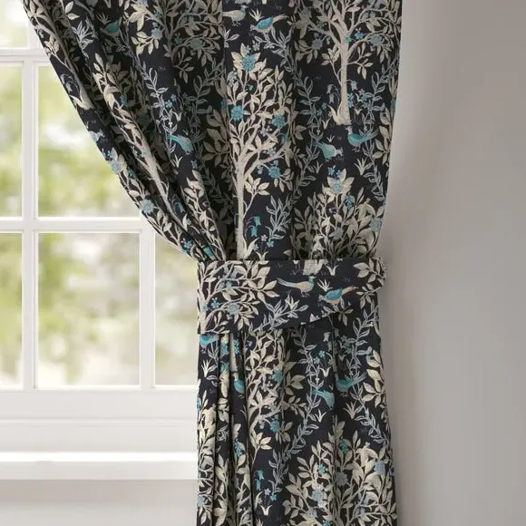 Curtain Tieback with Jacquard Design - Ink image