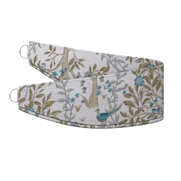 Curtain Tieback with Jacquard Design - Kingfisher