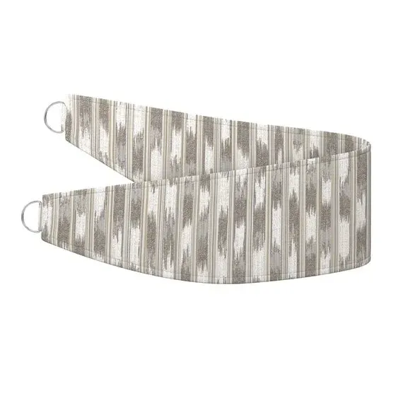 Curtain Tieback with Jacquard Design - Slate