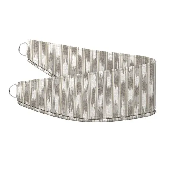Curtain Tieback with Jacquard Design - Slate