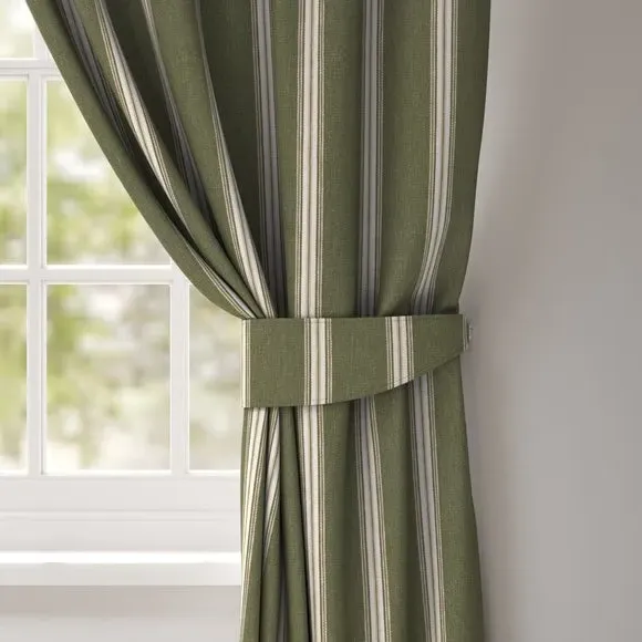 Curtain Tieback with Jacquard Design - Spruce