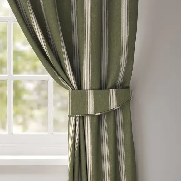 Curtain Tieback with Jacquard Design - Spruce