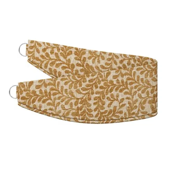 Curtain Tieback with Leaf Design - Ochre