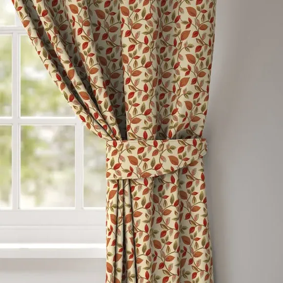 Curtain Tieback with Leaf Design - Orange image