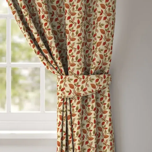 Curtain Tieback with Leaf Design - Orange