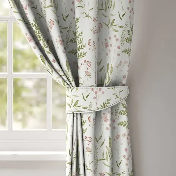 Curtain Tieback with Leaf Design - Peony, Cotton
