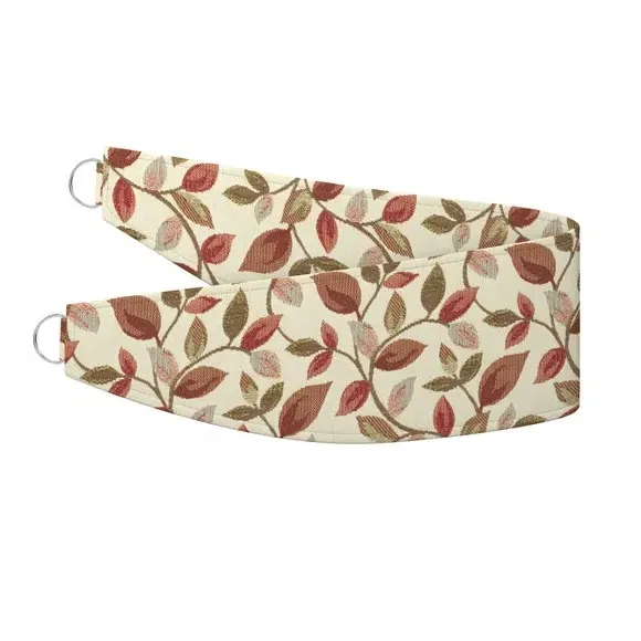 Curtain Tieback with Leaf Design - Red