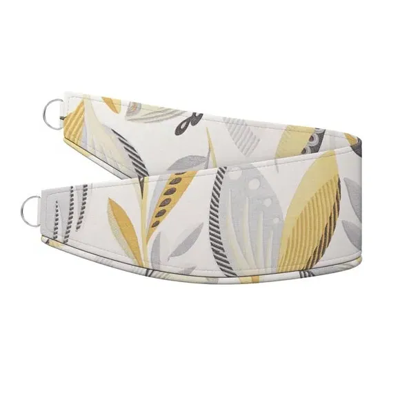 Curtain Tieback with Leaf Pattern - Ochre