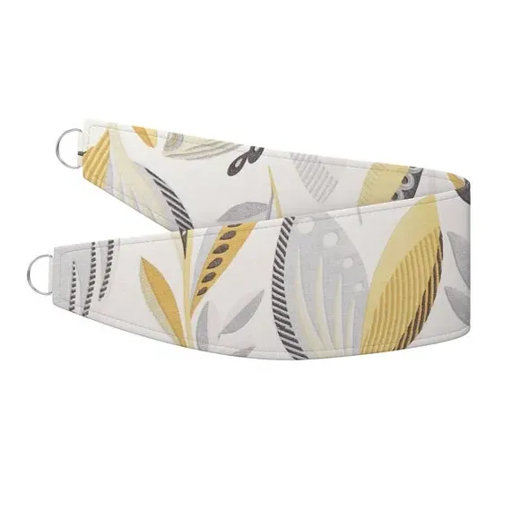 Curtain Tieback with Leaf Pattern - Ochre