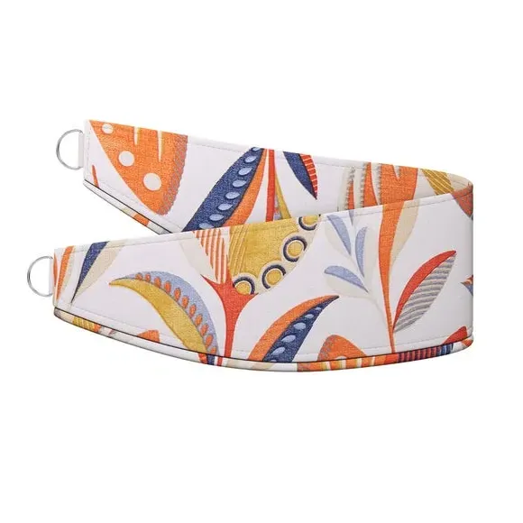 Curtain Tieback with Leaf Pattern - Orange