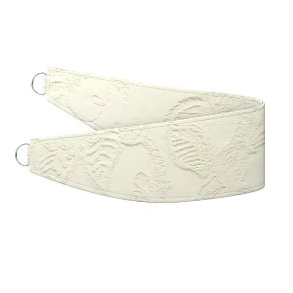 Curtain Tieback with Leaf Trail - Ivory, Cotton