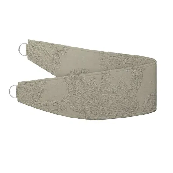 Curtain Tieback with Leaf Trail - Taupe, Cotton