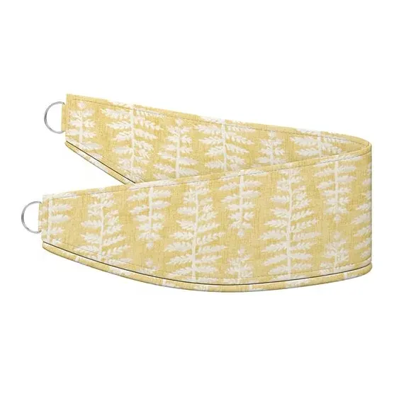 Curtain Tieback with Leaves Design - Mustard