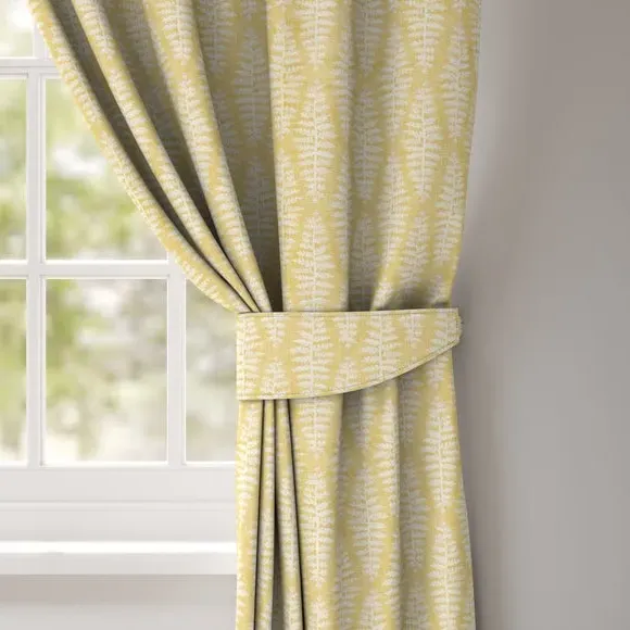 Curtain Tieback with Leaves Design - Mustard