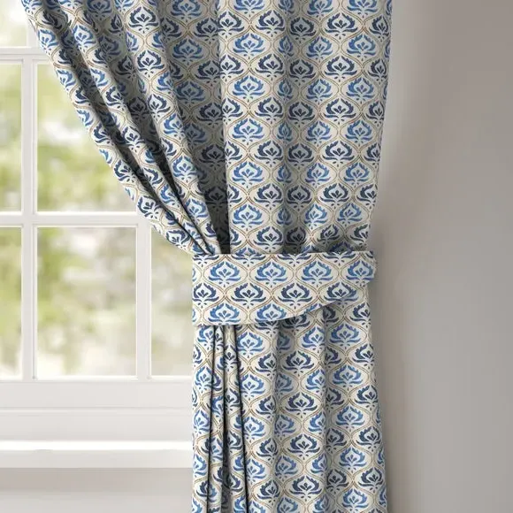 Curtain Tieback with Motif Design - Batik image
