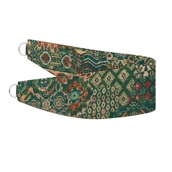 Curtain Tieback with Patchwork - Jade, Polyester