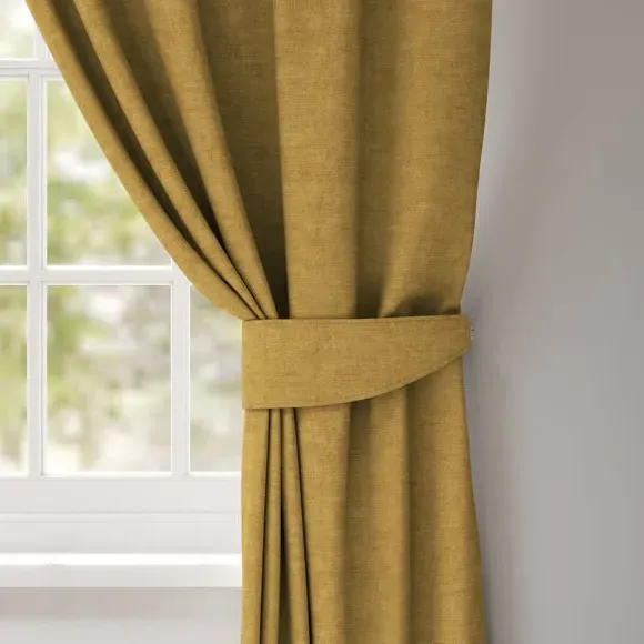 Curtain Tieback with Piped Edge - Antique Gold, Velvet image