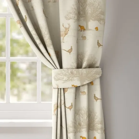 Curtain Tieback with Piped Edge - Autumn image