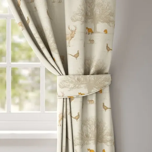 Curtain Tieback with Piped Edge - Autumn