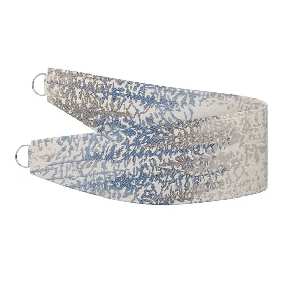 Curtain Tieback with Piped Edge - Blue