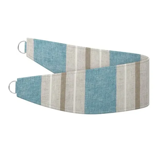 Curtain Tieback with Piped Edge - Blue, Cotton