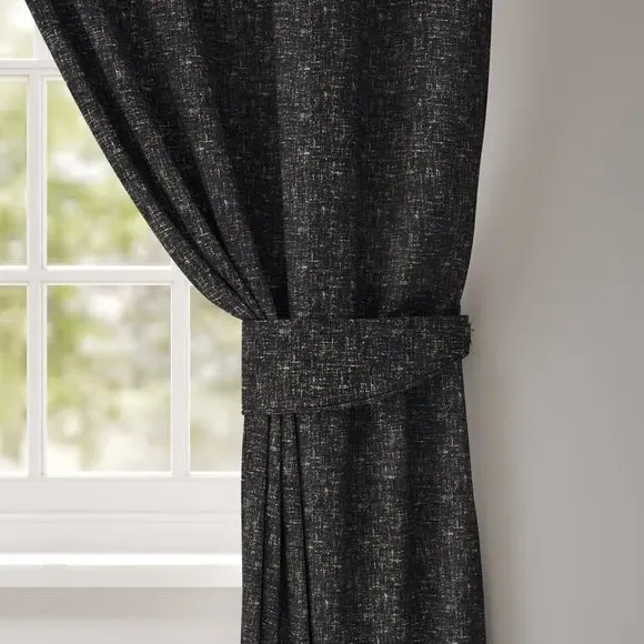 Curtain Tieback with Piped Edge - Grey, Jacquard