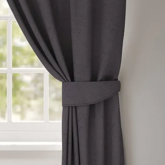 Curtain Tieback with Piped Edge - Grey