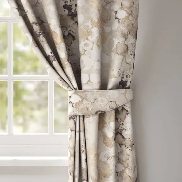 Curtain Tieback with Piped Edge - Grey