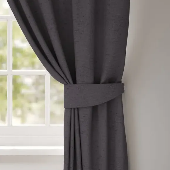 Curtain Tieback with Piped Edge - Grey image