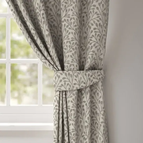 Curtain Tieback with Piped Edge - Grey image