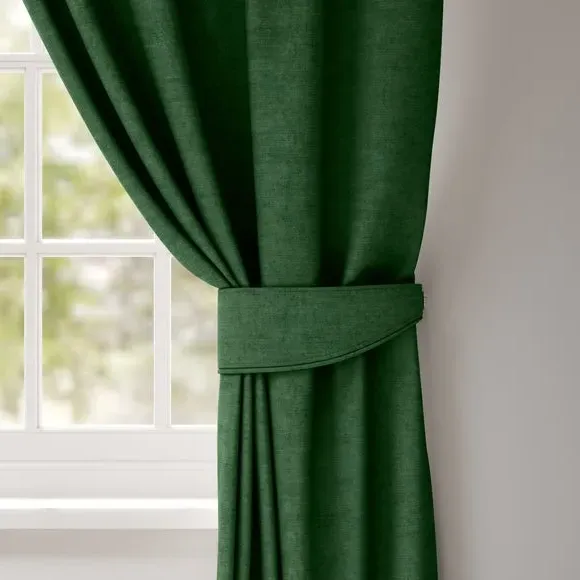 Curtain Tieback with Piped Edge - Jade, Velvet