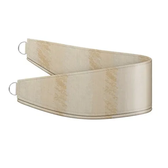 Curtain Tieback with Piped Edge - Linen