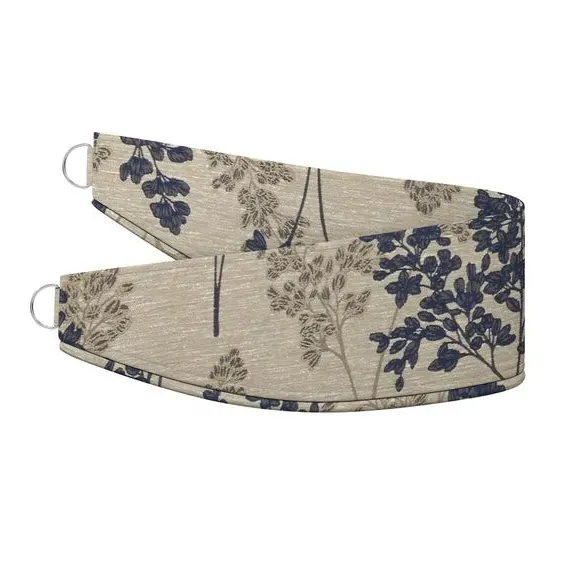 Curtain Tieback with Piped Edge - Navy, Fabric