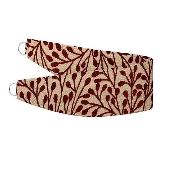 Curtain Tieback with Piped Edge - Red