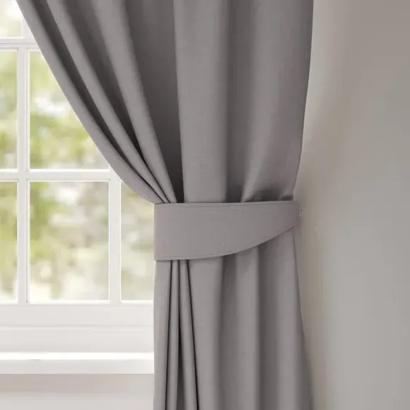 Curtain Tieback with Piped Edge - Silver